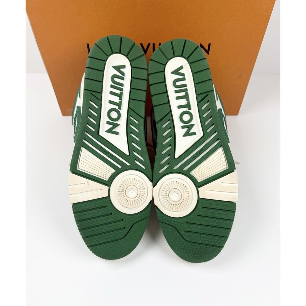 Size 8.5LV/9.5US - Louis Vuitton Skate Leather Green Sneakers - Picture 7 of 9
